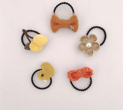 Elastične gumice za kosu za djevojčice 5 kom./vrećici Gumice za kosu s cvjetićima Užad za malu djecu Mašnice Rezalice za kosu Dodaci za kosu za djevojčice