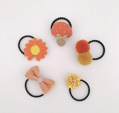 Elastične gumice za kosu za djevojčice 5 kom./vrećici Gumice za kosu s cvjetićima Užad za malu djecu Mašnice Rezalice za kosu Dodaci za kosu za djevojčice