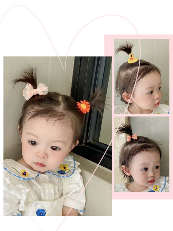 Elastične gumice za kosu za djevojčice 5 kom./vrećici Gumice za kosu s cvjetićima Užad za malu djecu Mašnice Rezalice za kosu Dodaci za kosu za djevojčice