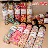 300 kom/kutiji Gumice za kosu u boji slatkiša Gumice za djevojčice Gumice za kosu Traka za kosu Držač za konjski rep Škrunci Prsteni za kosu Dodaci