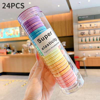 300 kom/kutiji Gumice za kosu u boji slatkiša Gumice za djevojčice Gumice za kosu Traka za kosu Držač za konjski rep Škrunci Prsteni za kosu Dodaci