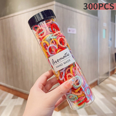 300 kom/kutiji Gumice za kosu u boji slatkiša Gumice za djevojčice Gumice za kosu Traka za kosu Držač za konjski rep Škrunci Prsteni za kosu Dodaci