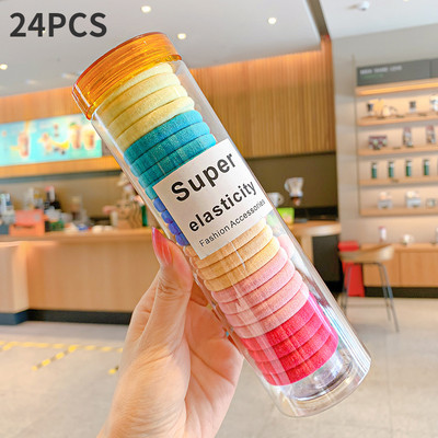 300 kom/kutiji Gumice za kosu u boji slatkiša Gumice za djevojčice Gumice za kosu Traka za kosu Držač za konjski rep Škrunci Prsteni za kosu Dodaci