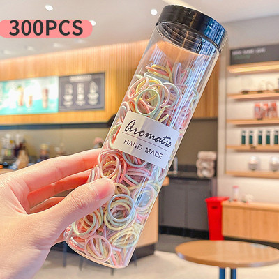 300 kom/kutiji Gumice za kosu u boji slatkiša Gumice za djevojčice Gumice za kosu Traka za kosu Držač za konjski rep Škrunci Prsteni za kosu Dodaci