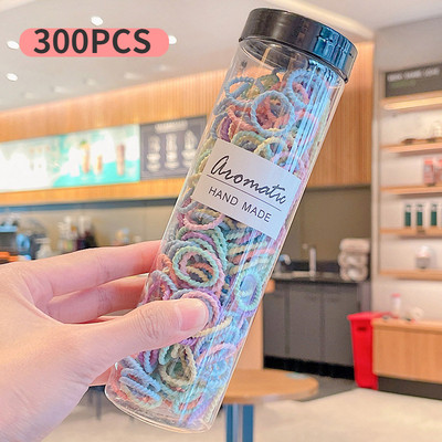 300 kom/kutiji Gumice za kosu u boji slatkiša Gumice za djevojčice Gumice za kosu Traka za kosu Držač za konjski rep Škrunci Prsteni za kosu Dodaci