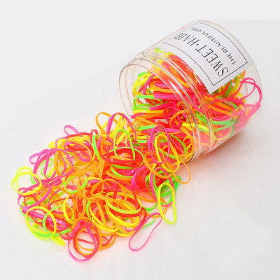 300 kom/kutiji Gumice za kosu u boji slatkiša Gumice za djevojčice Gumice za kosu Traka za kosu Držač za konjski rep Škrunci Prsteni za kosu Dodaci