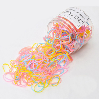 300 kom/kutiji Gumice za kosu u boji slatkiša Gumice za djevojčice Gumice za kosu Traka za kosu Držač za konjski rep Škrunci Prsteni za kosu Dodaci