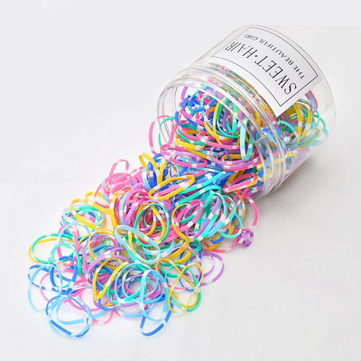 300 kom/kutiji Gumice za kosu u boji slatkiša Gumice za djevojčice Gumice za kosu Traka za kosu Držač za konjski rep Škrunci Prsteni za kosu Dodaci