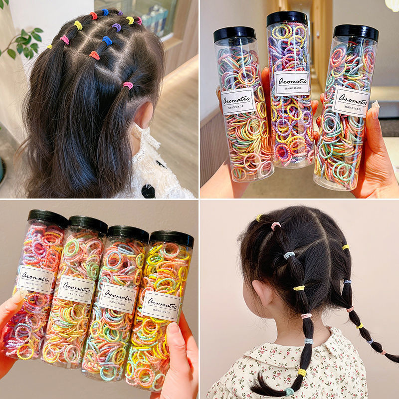 300 kom/kutiji Gumice za kosu u boji slatkiša Gumice za djevojčice Gumice za kosu Traka za kosu Držač za konjski rep Škrunci Prsteni za kosu Dodaci