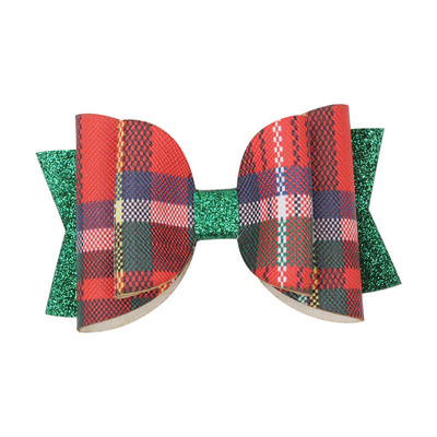 ncmama 3" Božićna mašna za kosu Dodaci za kosu Štipaljke za djevojčice Djece Svjetlucavi rogovi Lastin rep Mašne za kosu Božićni darovi