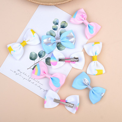 10 τμχ/Σετ Κλιπ μαλλιών Rainbow Cute Bownot Παιδικές καρφίτσες μαλλιών Babay Barrettes μαλλιών Μόδα αξεσουάρ μαλλιών Headwer