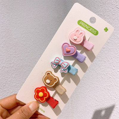 5 kom. Nova korejska slatka dječja kopča za kosu, pokrivala za glavu, modna dječja jednostavna slatka ukosnica s voćem i crtanim filmom.