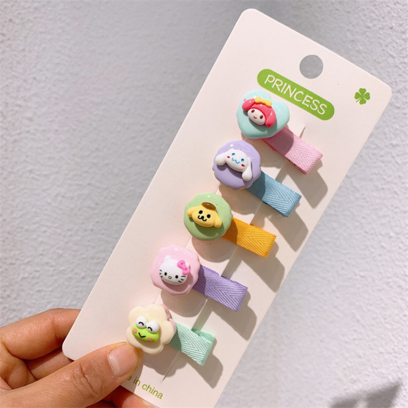 5 kom. Nova korejska slatka dječja kopča za kosu, pokrivala za glavu, modna dječja jednostavna slatka ukosnica s voćem i crtanim filmom.