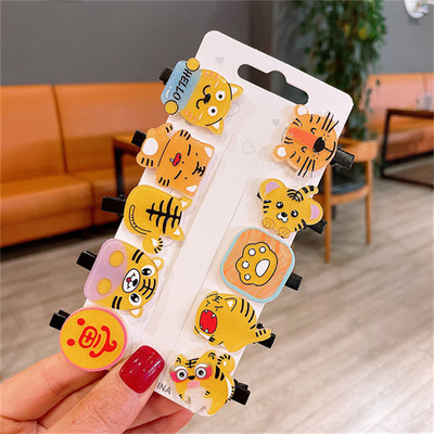 10 bucăți/set fete drăguțe din desene animate sticle de băutură pentru femei ace de păr din rășină acrilică agrafe de păr din metal accesorii pentru păr de Crăciun