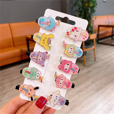 10 bucăți/set fete drăguțe din desene animate sticle de băutură pentru femei ace de păr din rășină acrilică agrafe de păr din metal accesorii pentru păr de Crăciun