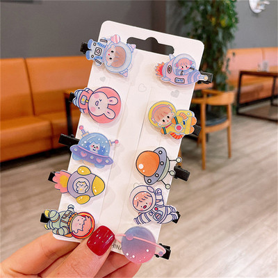 10 bucăți/set fete drăguțe din desene animate sticle de băutură pentru femei ace de păr din rășină acrilică agrafe de păr din metal accesorii pentru păr de Crăciun