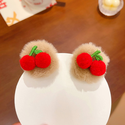 Copii Culori drăguțe Fructe de pluș Gheare de păr Agrafe Fete Gheare dulci dulci Agrafe Copii Ornament Agrafe de păr Accesorii pentru păr