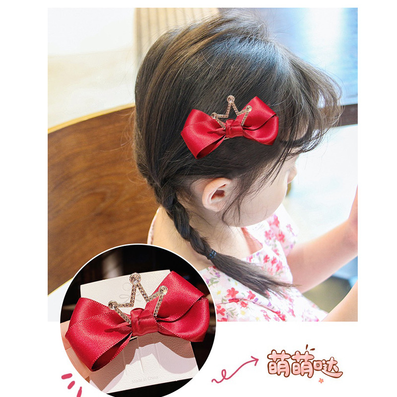 Nove kopče za kosu s velikom mašnom Ukosnice od tkanine za djevojke Krune Dodaci za kosu Slatka dječja pokrivala za glavu Kopča za šiške sa strane Modni dodaci