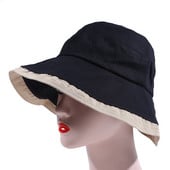 Papion pentru femei de vară, la modă, cu boruri largi, pălărie de soare, șapcă de pescar, pentru plajă, rezistentă la UV, pălărie cu găleată