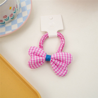 1 komad gumica za kosu s mašnama Karirane gumice za kosu Elastične gumice za djevojčice Dječji dodaci za kosu