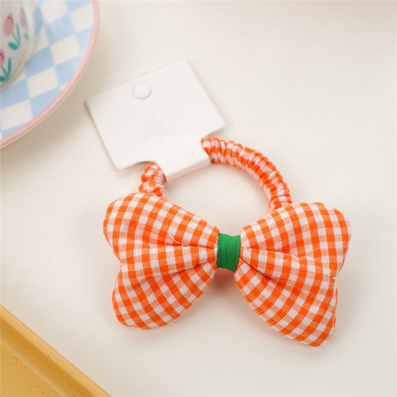 1 komad gumica za kosu s mašnama Karirane gumice za kosu Elastične gumice za djevojčice Dječji dodaci za kosu