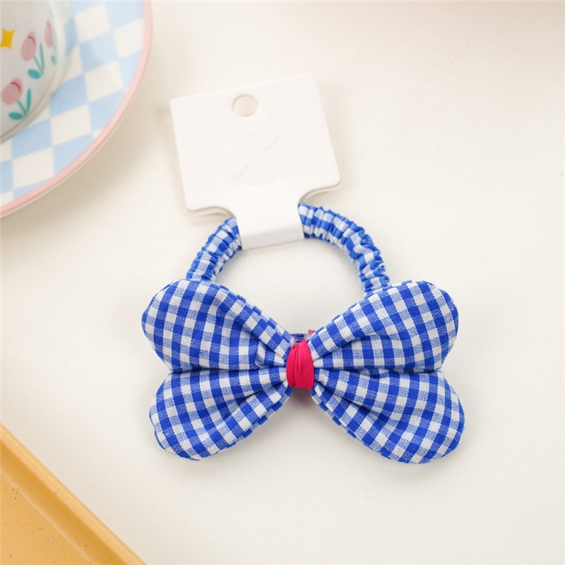 1 komad gumica za kosu s mašnama Karirane gumice za kosu Elastične gumice za djevojčice Dječji dodaci za kosu