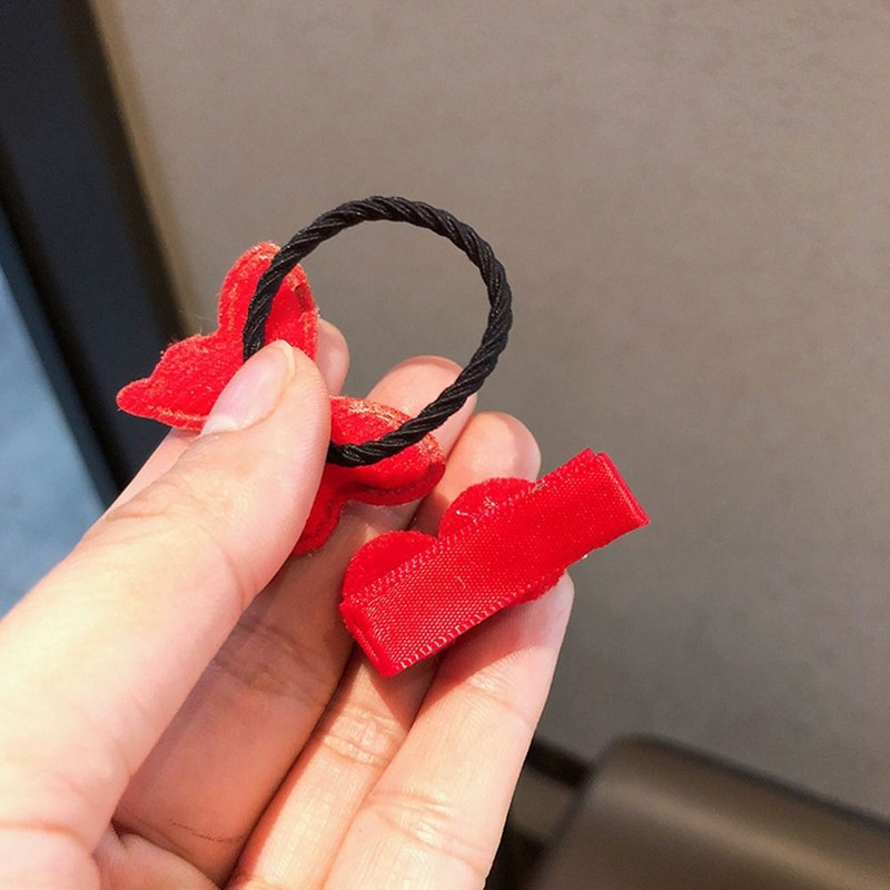 Crvene naušnice Komplet crvenih pokrivala za glavu Leptir Pokrivala za glavu u kineskom stilu Novogodišnja ukosnica Zec kopča za kosu Dječja ukosnica