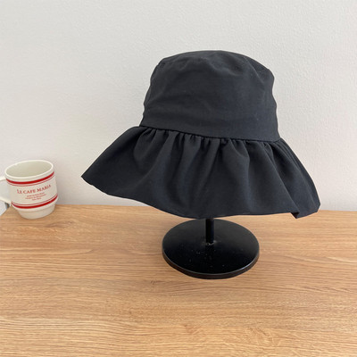 Vasarą nauja, kvėpuojanti, dideli raukiniai, krašteliai solidžios saldainių spalvos, madinga kibiro skrybėlė moterims, kelionėms lauke, reguliuojama saulės žvejo kepurė