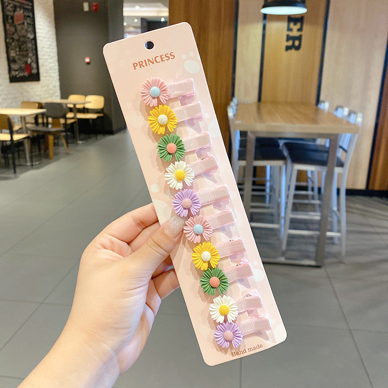 10KOM Nove modne djevojačke crtane slike, slatke dugine tratinčice, kopče za kosu, dječje ljupke ukosnice, ukosnice, pokrivala za glavu, dodaci za kosu