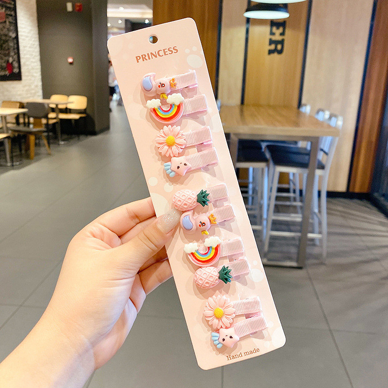 10KOM Nove modne djevojačke crtane slike, slatke dugine tratinčice, kopče za kosu, dječje ljupke ukosnice, ukosnice, pokrivala za glavu, dodaci za kosu