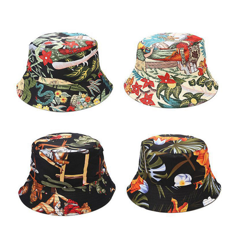 56-58 cm Rainforest Ženski šešir za par Pamučni šešir Hip Hop kapa Panama Bucket šešir Sunčani ravni ribarski uniseks šeširi Poklon