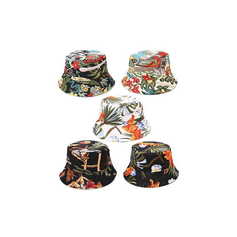 56-58 cm Rainforest Ženski šešir za par Pamučni šešir Hip Hop kapa Panama Bucket šešir Sunčani ravni ribarski uniseks šeširi Poklon