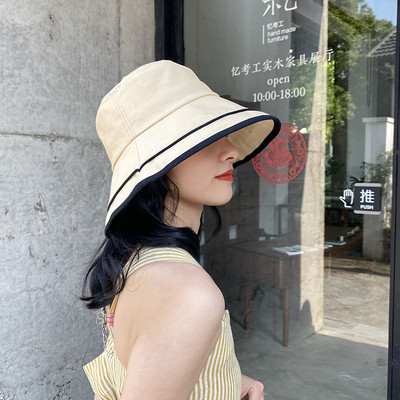 Pălărie de soare nouă, de vară, pliabilă, pentru femei, cu protecție solară în aer liber, din bumbac, pentru pescuit, pentru vânătoare, anti-UV, cu boruri largi, pălărie de soare cu găleată