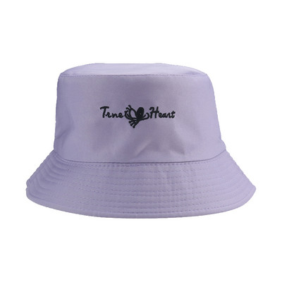 Vödörsapkák Kétoldalas Lila Sárga Rózsaszín Betűs Női Kalapok Alkalmi napvédelem Összecsukható Halászsapkák gorras para Mujer