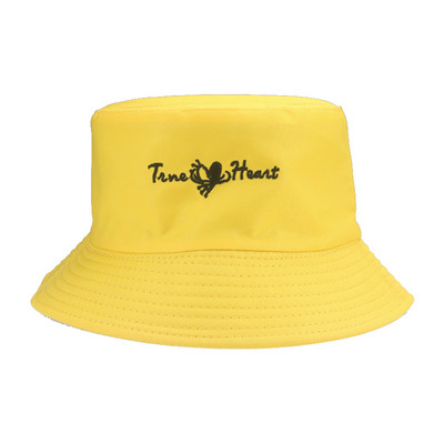 Vödörsapkák Kétoldalas Lila Sárga Rózsaszín Betűs Női Kalapok Alkalmi napvédelem Összecsukható Halászsapkák gorras para Mujer