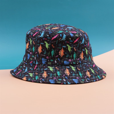 Pălărie cu găleată cu protecție solară de vară pentru copii șapcă Panama imprimeu Hip Hop Gorros Pescuit Pălării de pescar Îmbrăcăminte dublă la modă