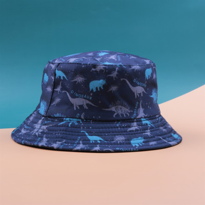 Pălărie cu găleată cu protecție solară de vară pentru copii șapcă Panama imprimeu Hip Hop Gorros Pescuit Pălării de pescar Îmbrăcăminte dublă la modă