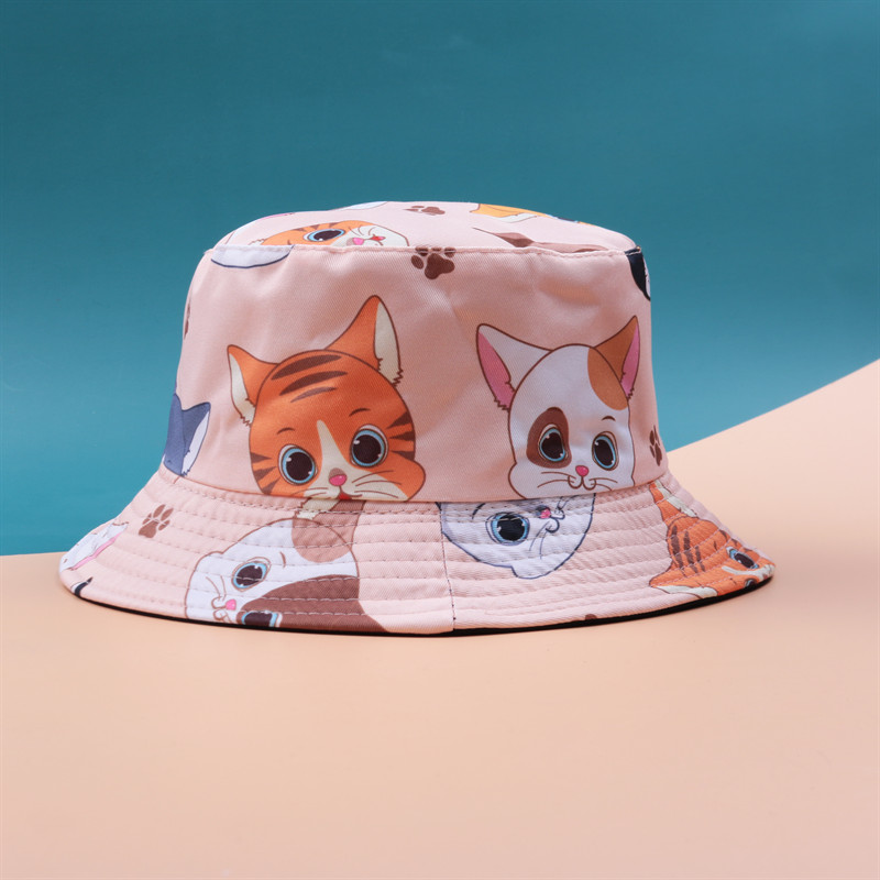 Pălărie cu găleată cu protecție solară de vară pentru copii șapcă Panama imprimeu Hip Hop Gorros Pescuit Pălării de pescar Îmbrăcăminte dublă la modă