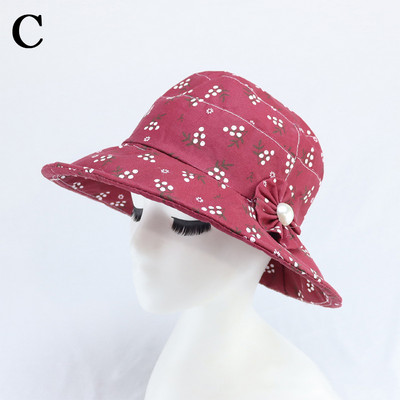 Femeie Primăvara Vară Vârsta mijlocie și bătrână Mamă Vizor Șapcă găleată Pălărie de soare Bonnetă respirabilă Pălărie de pescar