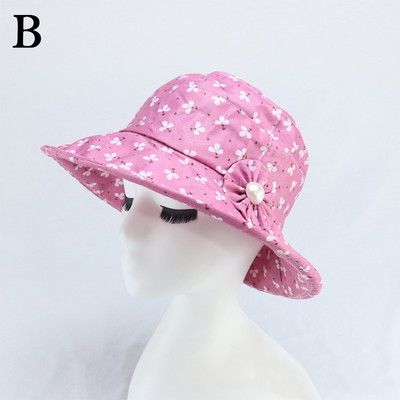 Femeie Primăvara Vară Vârsta mijlocie și bătrână Mamă Vizor Șapcă găleată Pălărie de soare Bonnetă respirabilă Pălărie de pescar