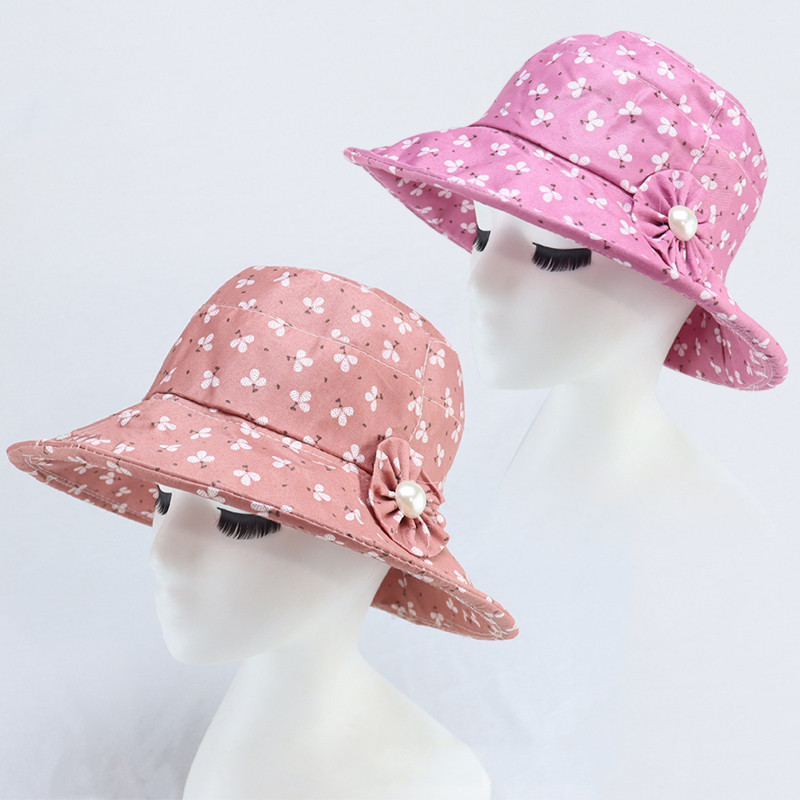 Femeie Primăvara Vară Vârsta mijlocie și bătrână Mamă Vizor Șapcă găleată Pălărie de soare Bonnetă respirabilă Pălărie de pescar