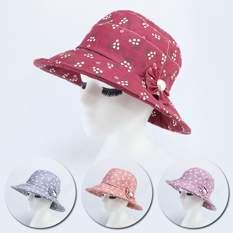 Femeie Primăvara Vară Vârsta mijlocie și bătrână Mamă Vizor Șapcă găleată Pălărie de soare Bonnetă respirabilă Pălărie de pescar
