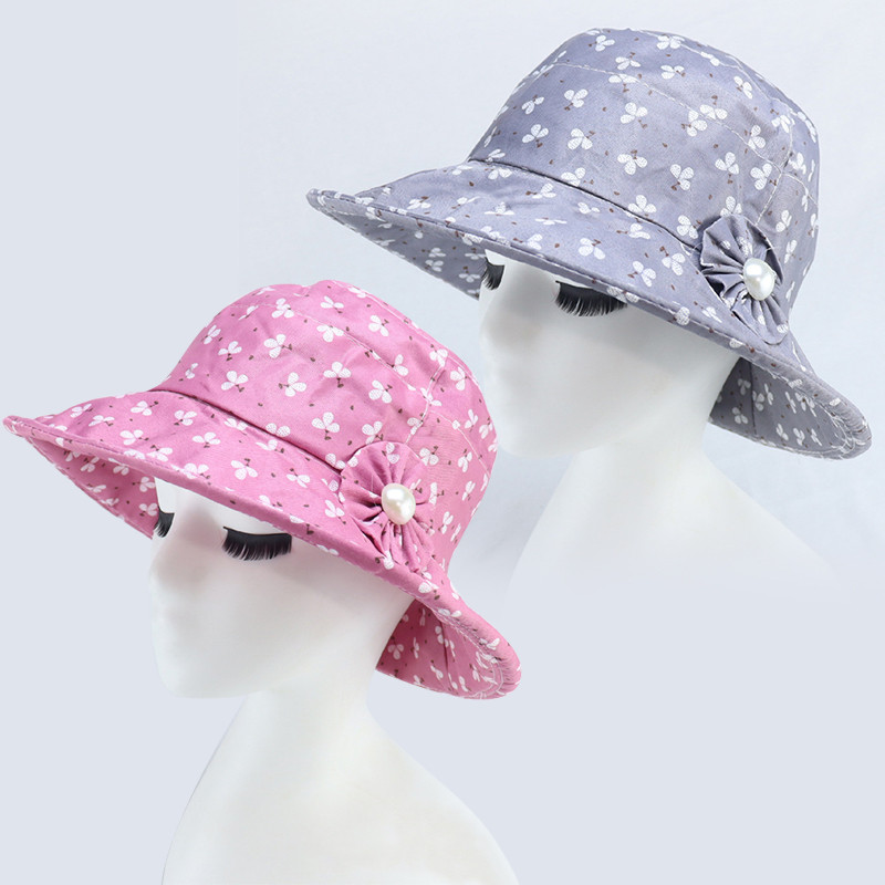 Femeie Primăvara Vară Vârsta mijlocie și bătrână Mamă Vizor Șapcă găleată Pălărie de soare Bonnetă respirabilă Pălărie de pescar