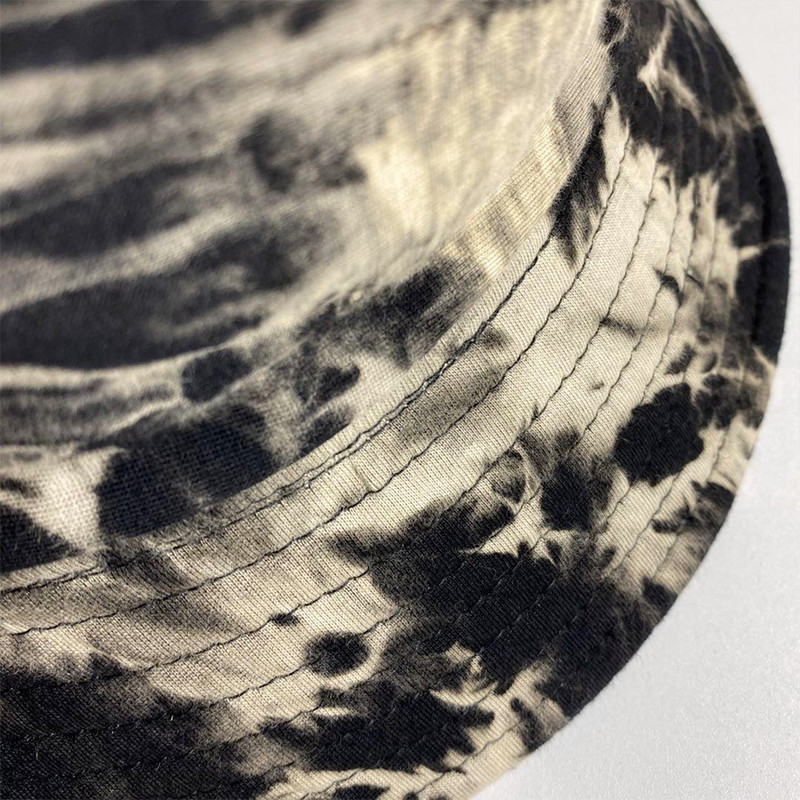 Nou model de pictură cu cerneală cu vopsea cravată Pălărie de pescar Pălărie pentru femei Moda pe două fețe Pălării cu găleată Bărbați Hip-hop Cremă solară șapcă Panama