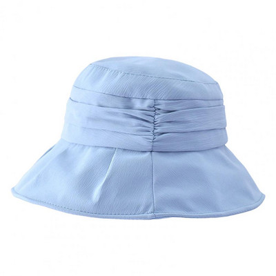 Ribarski šešir sa širokim obodom, jednobojni sklopivi šešir za zaštitu od sunca, žensko pokrivalo za glavu
