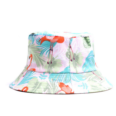 Vară, bărbați și femei, vacanță în aer liber, pălărie de petrecere a timpului liber, pălărie de pescar de modă, pălărie cu broderie flamingo pentru doamnă, vizor de pescar