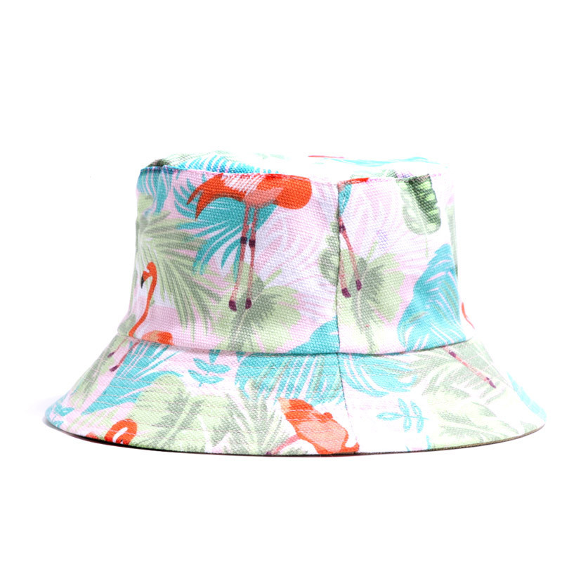 Vară, bărbați și femei, vacanță în aer liber, pălărie de petrecere a timpului liber, pălărie de pescar de modă, pălărie cu broderie flamingo pentru doamnă, vizor de pescar