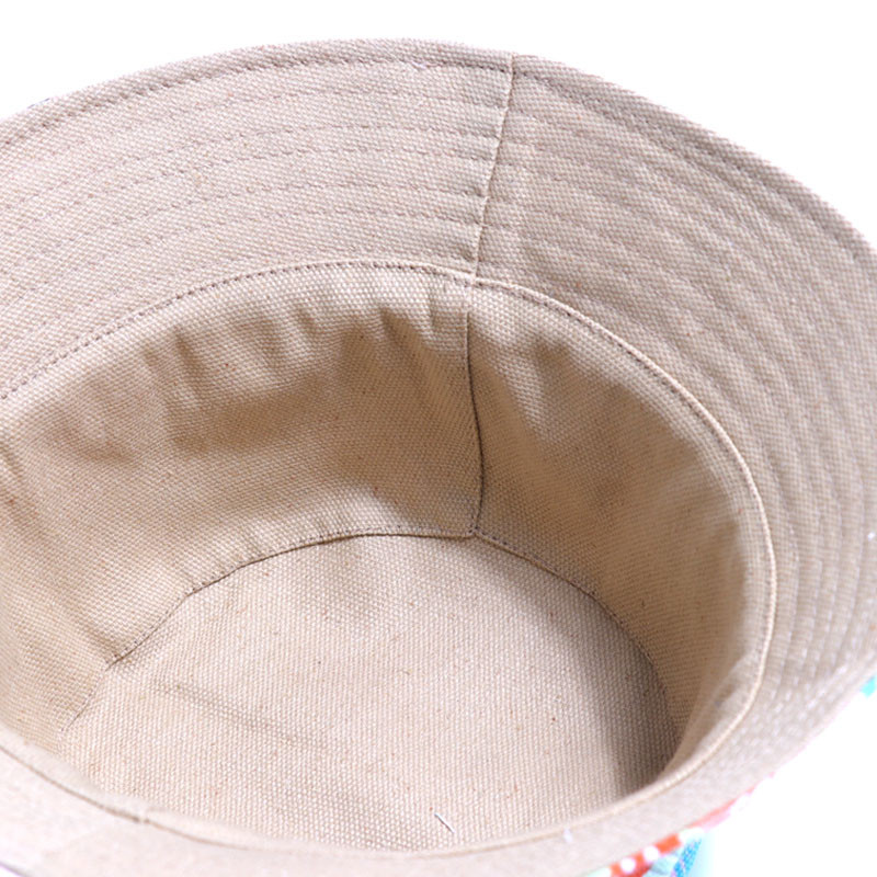 Vară, bărbați și femei, vacanță în aer liber, pălărie de petrecere a timpului liber, pălărie de pescar de modă, pălărie cu broderie flamingo pentru doamnă, vizor de pescar