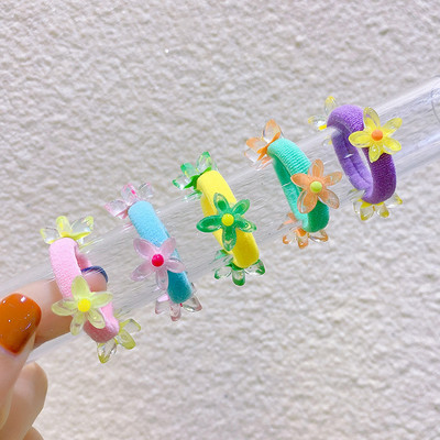 10db/szett Lányok Rajzfilm Hajcsipesz Kis Rugalmas Hajgumik Hercegnős Lófarok Tartó Gumiszalagok Gyerek Haj Kiegészítők