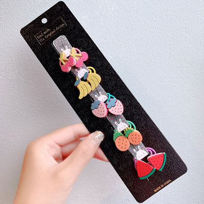 10db/szett Lányok Rajzfilm Hajcsipesz Kis Rugalmas Hajgumik Hercegnős Lófarok Tartó Gumiszalagok Gyerek Haj Kiegészítők